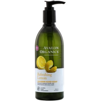 AVALON ORGANICS, GLYCERIN HAND SOAP, REFRESHING LEMON, 12 FL OZ / 355ml