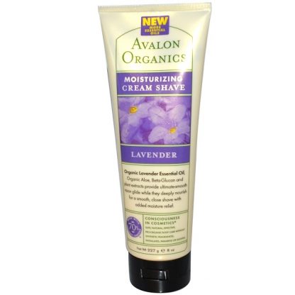 AVALON ORGANICS, MOISTURIZING CREAM SHAVE, LAVENDER, 8 OZ / 227g