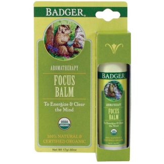 BADGER COMPANY, FOCUS BALM, GRAPEFRUIT & GINGER, .60 OZ / 17g