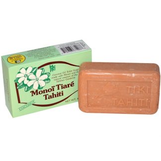MONOI TIARE TAHITI, COCONUT OIL SOAP, COCONUT SCENTED, 4.55 OZ / 130g