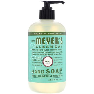 MRS. MEYERS CLEAN DAY, HAND SOAP, BASIL SCENT, 12.5 FL OZ / 370ml