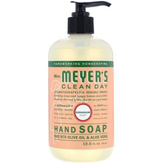 MRS. MEYERS CLEAN DAY, HAND SOAP, GERANIUM SCENT, 12.5 FL OZ / 370ml