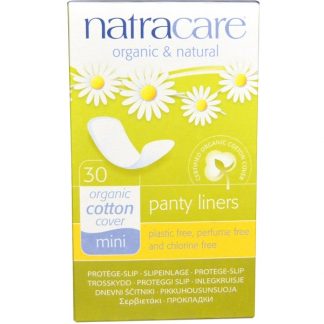 NATRACARE, PANTY LINERS, ORGANIC COTTON COVER, MINI, 30 LINERS