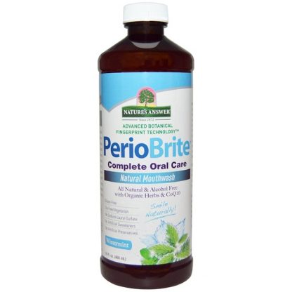 NATURE'S ANSWER, PERIOBRITE, NATURAL MOUTHWASH, WINTER MINT, 16 FL OZ / 480ml