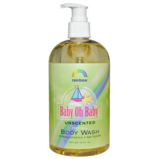 RAINBOW RESEARCH, BABY OH BABY, HERBAL BODY WASH, UNSCENTED, 16 FL OZ