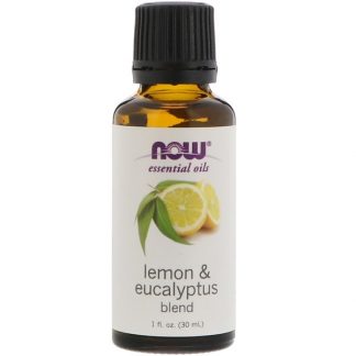 NOW FOODS, ESSENTIAL OILS, LEMON & EUCALYPTUS BLEND, 1 FL OZ / 30ml