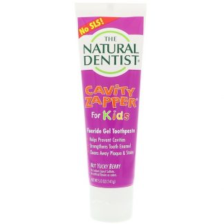 THE NATURAL DENTIST, CAVITY ZAPPER, FLUORIDE GEL TOOTHPASTE, FOR KIDS, 5.0 OZ / 141g