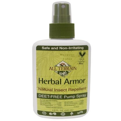 ALL TERRAIN, HERBAL ARMOR, NATURAL INSECT REPELLENT DEET-FREE PUMP SPRAY, 4 FL OZ / 120ml