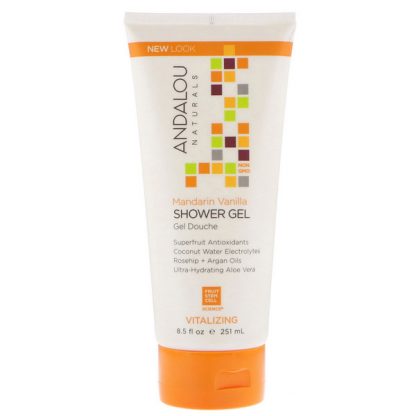 ANDALOU NATURALS, SHOWER GEL, MANDARIN VANILLA, VITALIZING, 8.5 FL OZ / 251ml