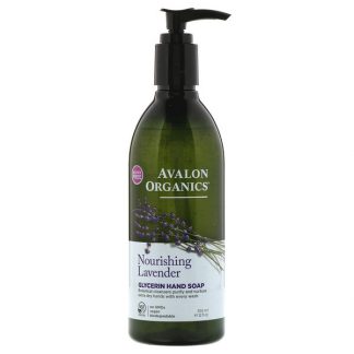 AVALON ORGANICS, GLYCERIN HAND SOAP, NOURISHING LAVENDER, 12 FL OZ / 355ml