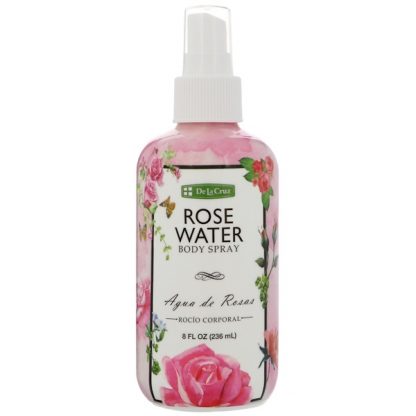 DE LA CRUZ, ROSE WATER BODY SPLASH, 8 FL OZ / 236ml