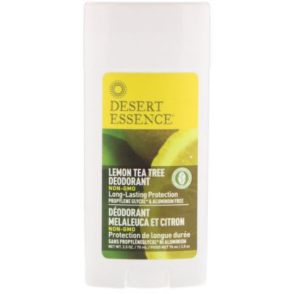 DESERT ESSENCE, DEODORANT, LEMON TEA TREE, 2.5 OZ / 70ml