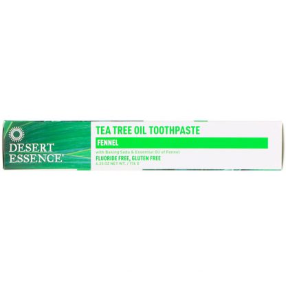 DESERT ESSENCE, TEA TREE OIL TOOTHPASTE, FENNEL, 6.25 OZ / 176g