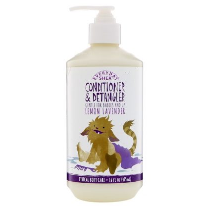 EVERYDAY SHEA, CONDITIONER & DETANGLER, GENTLE FOR BABIES AND UP, LEMON LAVENDER, 16 FL OZ / 475ml