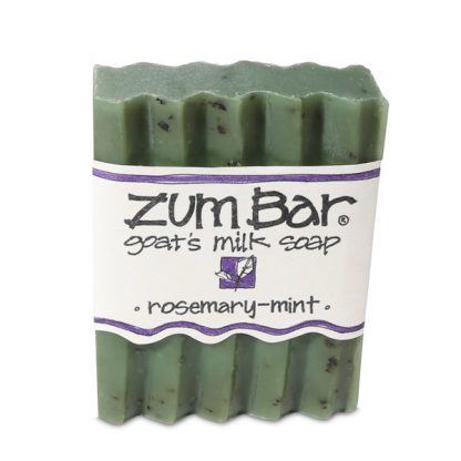 INDIGO WILD, ZUM BAR, GOAT'S MILK SOAP, ROSEMARY-MINT, 3 OZ BAR