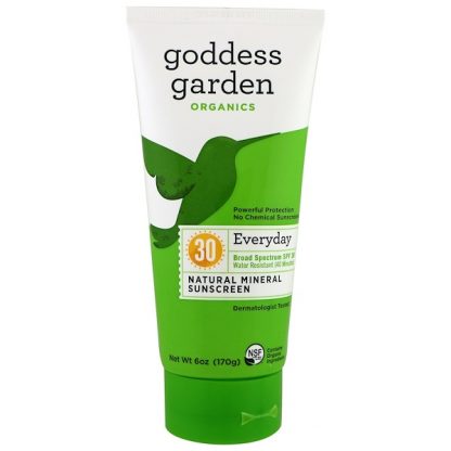 GODDESS GARDEN, ORGANICS, EVERYDAY NATURAL MINERAL SUNSCREEN, SPF 30, 6 OZ / 170g