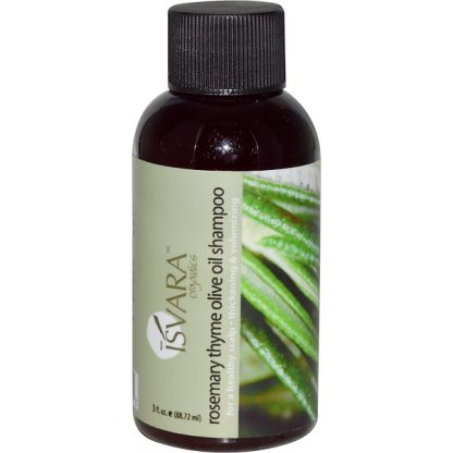 ISVARA ORGANICS, SHAMPOO, ROSEMARY THYME OLIVE OIL, 3 FL OZ / 88.72ml