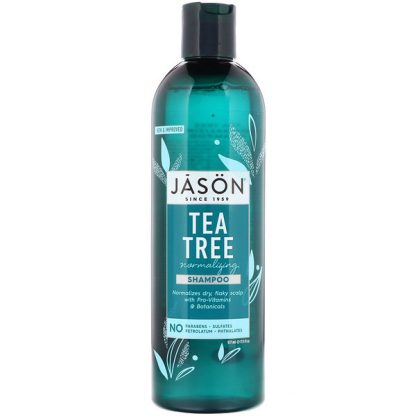 JASON NATURAL, NORMALIZING TEA TREE SHAMPOO, 17.5 FL OZ / 517ml