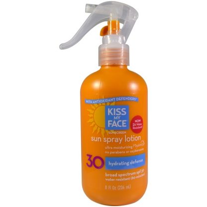 KISS MY FACE, SUNSCREEN, SUN SPRAY LOTION, SPF 30, 8 FL OZ / 236ml