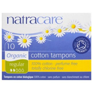 NATRACARE, ORGANIC COTTON TAMPONS, REGULAR, 10 TAMPONS