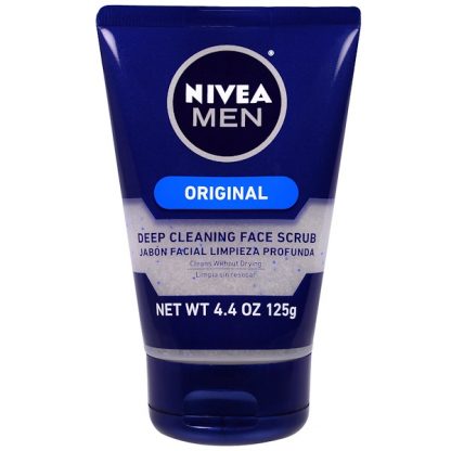 NIVEA, MEN, DEEP CLEANING FACE SCRUB, ORIGINAL, 4.4 OZ / 125g