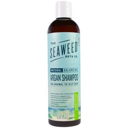 THE SEAWEED BATH CO., NATURAL BALANCING ARGAN SHAMPOO, EUCALYPTUS & PEPPERMINT, 12 FL OZ / 360ml