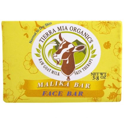 TIERRA MIA ORGANICS, RAW GOAT MILK SKIN THERAPY, FACE BAR, MALIKA, 3.8 OZ