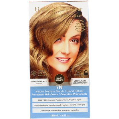 TINTS OF NATURE, PERMANENT HAIR COLOR, NATURAL MEDIUM BLONDE, 7N, 4.4 FL OZ / 130ml