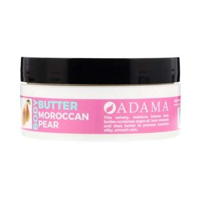 ZION HEALTH, ADAMA, BODY BUTTER WITH ARGAN OIL, MOROCCAN PEAR, 4 OZ / 118g