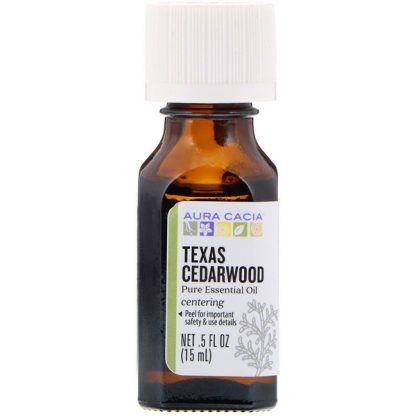 AURA CACIA, PURE ESSENTIAL OIL, TEXAS CEDARWOOD, .5 FL OZ / 15ml