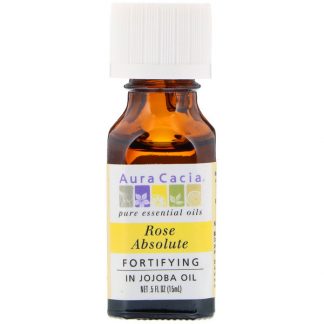 AURA CACIA, ROSE ABSOLUTE, IN JOJOBA OIL, .5 FL OZ / 15ml