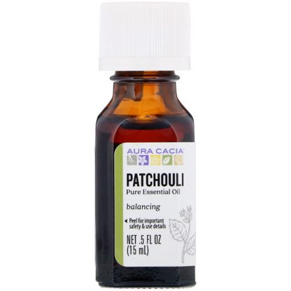 AURA CACIA, PURE ESSENTIAL OIL, PATCHOULI, .5 FL OZ / 15ml