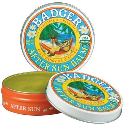 BADGER COMPANY, ORGANIC, AFTER SUN BALM, BLUE TANSY & LAVENDER, 2 OZ / 56g