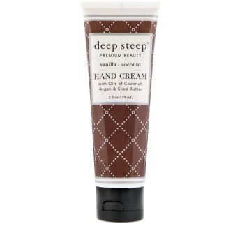 DEEP STEEP, HAND CREAM, VANILLA - COCONUT, 2 FL OZ / 59ml