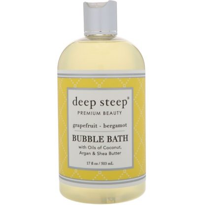 DEEP STEEP, BUBBLE BATH, GRAPEFRUIT - BERGAMOT, 17 FL OZ / 503ml