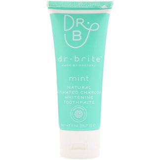 DR. BRITE, NATURAL ACTIVATED CHARCOAL WHITENING TOOTHPASTE, MINT, 2 OZ / 56.7g
