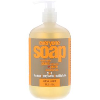 EO PRODUCTS, EVERYONE SOAP, 3 IN 1, CITRUS + MINT, 16 FL OZ / 473ml