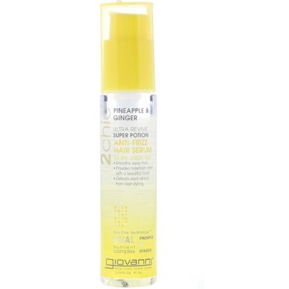 GIOVANNI, 2CHIC, ULTRA-REVIVE SUPER POTION ANTI-FRIZZ HAIR SERUM, PINEAPPLE & GINGER, 2.75 FL OZ / 81ml