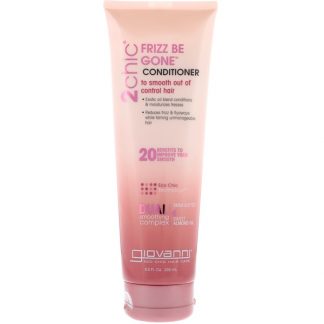 GIOVANNI, 2CHIC, FRIZZ BE GONE CONDITIONER, SHEA BUTTER + SWEET ALMOND OIL, 8.5 FL OZ / 250ml