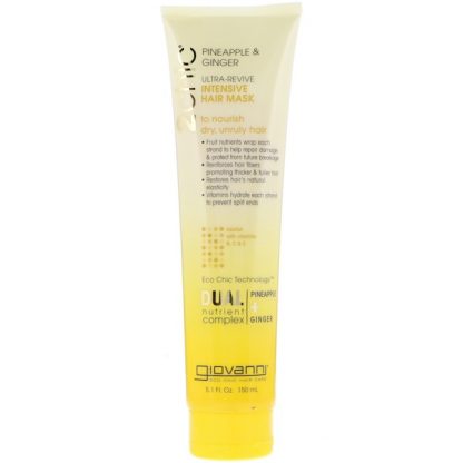 GIOVANNI, 2CHIC, ULTRA-REVIVE, INTENSIVE HAIR MASK, PINEAPPLE & GINGER, 5.1 FL OZ / 150ml