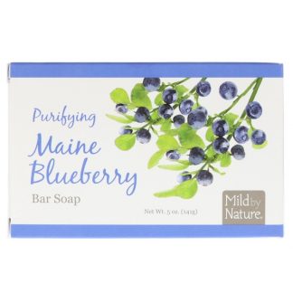 MILD BY NATURE, PURIFYING BAR SOAP, MAINE BLUEBERRY, 5 OZ / 141g