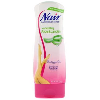 NAIR , HAIR REMOVER LOTION, WITH SOOTHING ALOE & LANOLIN, 9 OZ / 255g