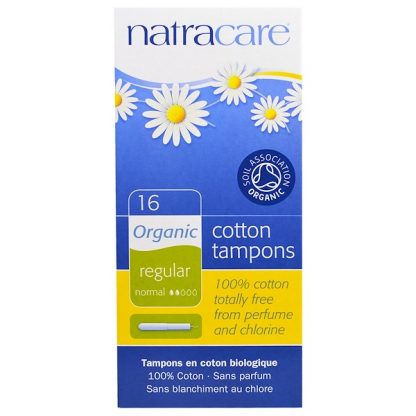 NATRACARE, ORGANIC COTTON TAMPONS, REGULAR, 16 TAMPONS