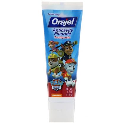 ORAJEL, PAW PATROL ANTICAVITY FLUORIDE TOOTHPASTE, BUBBLE BERRY, 4.2 OZ / 119g