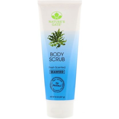 NATURE'S GATE, BODY SCRUB, SEAWEED, FRESH SCENTED, 8 OZ / 227g