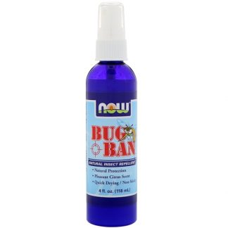 NOW FOODS, BUG BAN, NATURAL INSECT REPELLENT, 4 FL OZ / 118ml