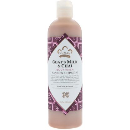 NUBIAN HERITAGE, BODY WASH, GOAT'S MILK & CHAI, 13 FL OZ / 384ml