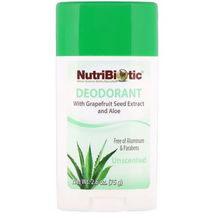 NUTRIBIOTIC, DEODORANT, UNSCENTED, 2.6 OZ / 75g