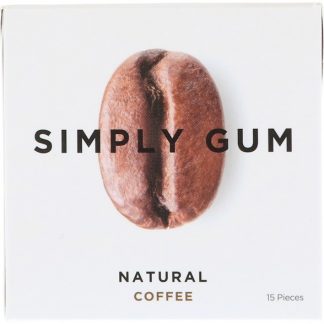 SIMPLY GUM, GUM, NATURAL COFFEE, 15 PIECES