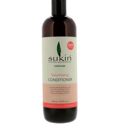 SUKIN, VOLUMISING CONDITIONER, FINE AND LIMP HAIR, 16.9 FL OZ / 500ml